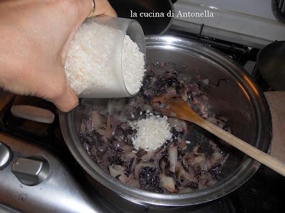 risotto al radicchio gorgonzola e noci