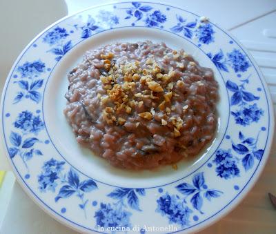 risotto al radicchio gorgonzola e noci