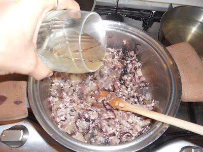 risotto al radicchio gorgonzola e noci