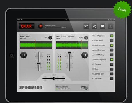 Spreaker DJ per iPad