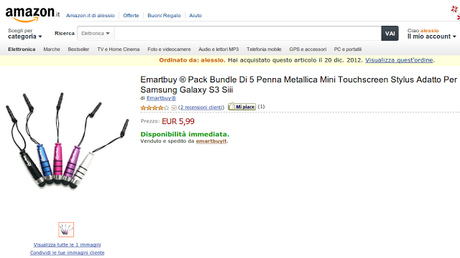 Amazon: 5 pennini capacitivi a soli 5,99 euro