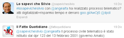 Lo sapevi che Silvio: tweet e smonta tweet tra Berlusconi e Il Fatto Quotidiano