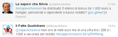 Lo sapevi che Silvio: tweet e smonta tweet tra Berlusconi e Il Fatto Quotidiano