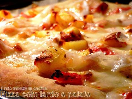 PIZZA CON PATATE AL ROSMARINO, TALEGGIO E LARDO