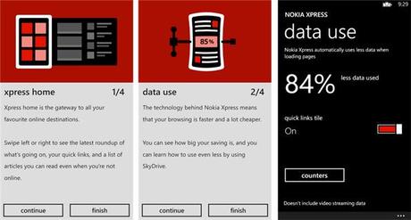 Nokia Xpress Come ridurre traffico dati internet fino al 90% App per Smartphone Nokia Lumia