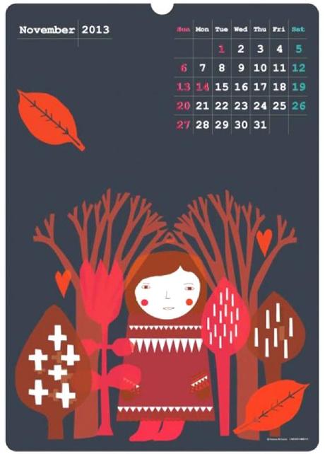 CALENDARI 2013 CON PATTERNS: DONNA WILSON