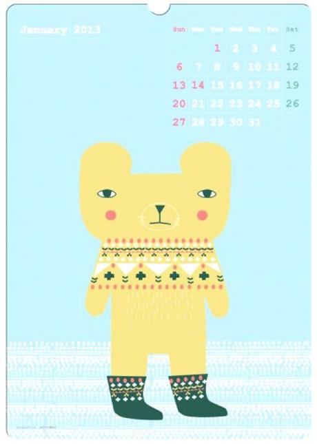 CALENDARI 2013 CON PATTERNS: DONNA WILSON