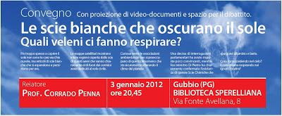 Gubbio, 3 gennaio 2012 - Convegno sulle scie chimiche