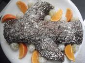 Tronchetto alla crema d’arancia mousse cioccolato