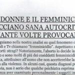 “Femminicidio? È colpa delle donne”. Il volantino della discordia: è polemica