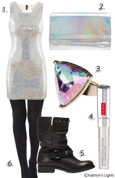 New Year 2013 Double Outfit: Boy Bling e Holographic Glam