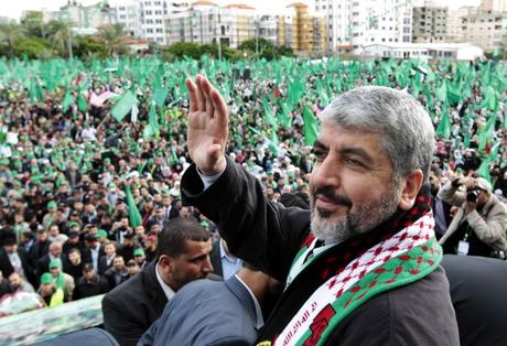 Khaled Meshaal ai festeggiamenti per l'anniversario di Hamas