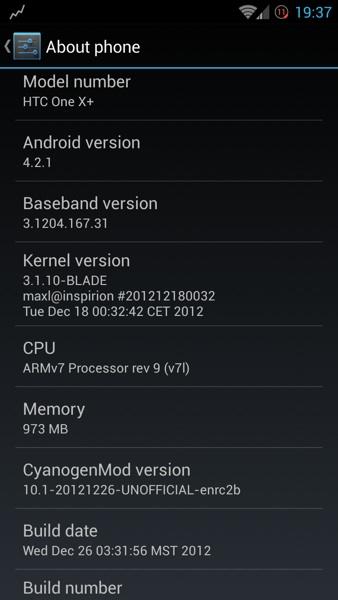 Android 4.2.1 su HTC One X+ grazie alla CyanogenMod 10.1!