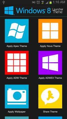 Windows 8 Theme Launcher Apk per smartphone e tab Android