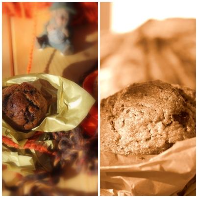 Muffin al  cioccolato fondente, zenzero fresco e tanti auguri