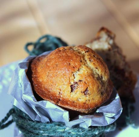 Muffin al  cioccolato fondente, zenzero fresco e tanti auguri