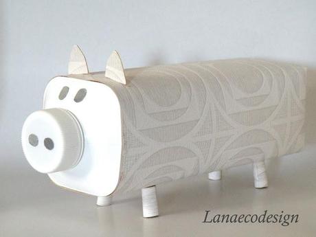 Porcellino di carta riciclata