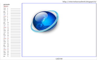 Scaricare calendario 2013 con Calme