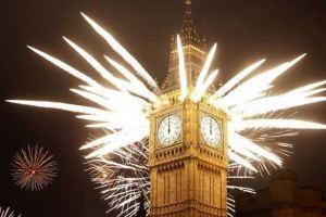 New Year fireworks in London