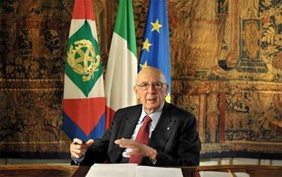 Giorgio Napolitano nell'ultimo messaggio di fine anno