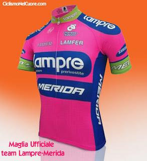 Lampre-Merida, ecco la nuova maglia 2013