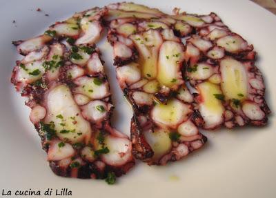 Piatti di pesce: Carpaccio di polpo