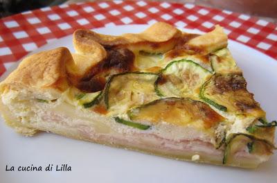 Torte salate: Quiche zucchine, pancetta e emmental