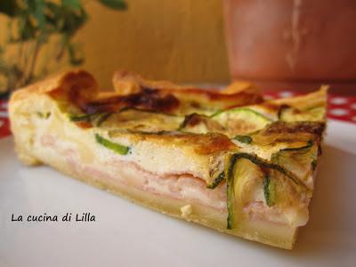 Torte salate: Quiche zucchine, pancetta e emmental