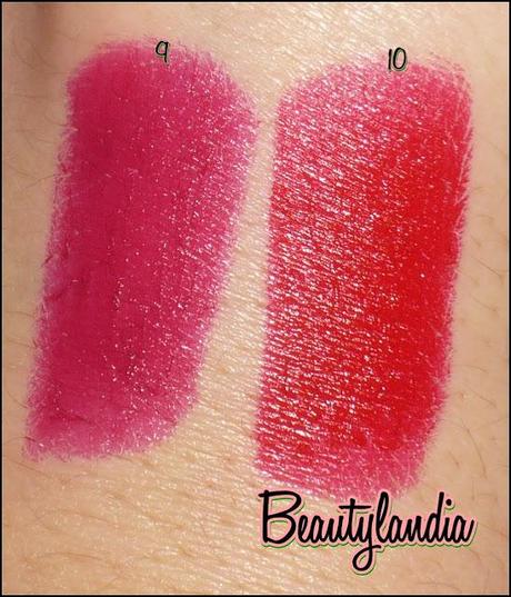 RIMMEL LONDON- Lasting finish by Kate Swatches e Review n 104, 107, 111, 112, 109, 110.