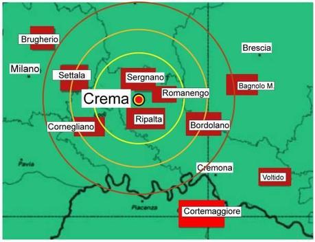 Un sisma ogni tanto con magnitudo 2,9 per il ministero è normale! Crema baricentro degli stoccaggi e centrali di gas Baricentro_color