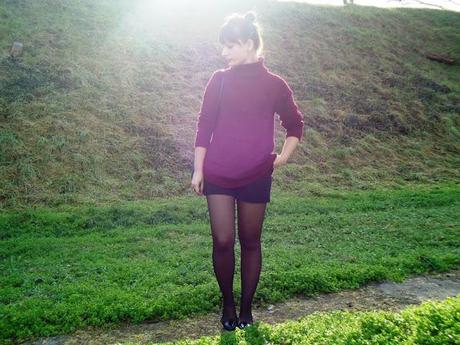 burgundy tricot