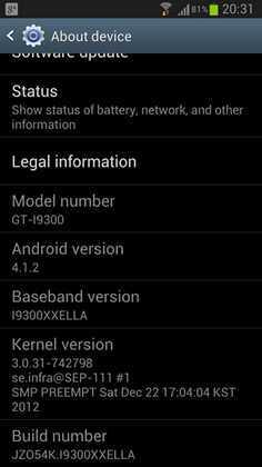 Galaxy S III aggiornamento I9300XXELLA Europe fix bug “ Sudden Death ” Issue, Exynos 4