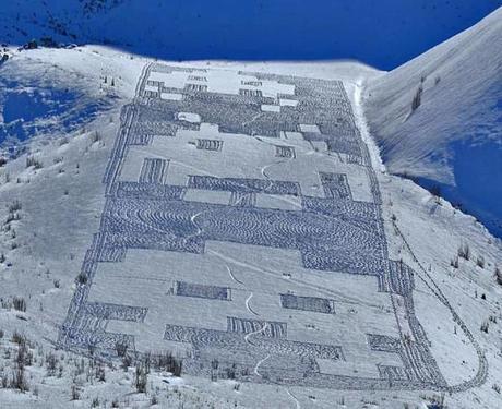 Space Invaders nella neve