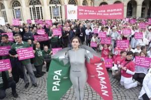 Manifestation contre le mariage et l'adoption pour les couples homosexuels