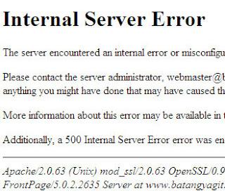 Errore 500 Internal Server Error dopo aggiornamento di WordPress su Aruba