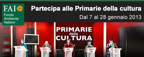 Partecipa alle Primarie della Cultura - Dal 7 al 28 gennaio 2013 