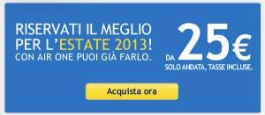 Air One: prenota l’estate 2013 da 25€