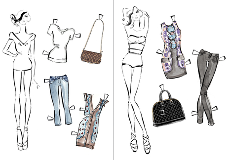 Moda _ Paper Dolls _ Louis Vuitton & Kerrie Hess