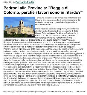 Manfredo Pedroni e la Reggia di Colorno