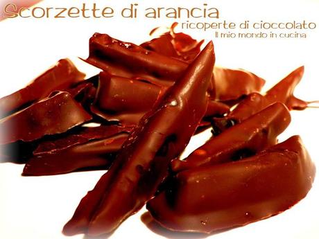 SCORZETTE DI ARANCIA CANDITE RICOPERTE DI CIOCCOLATO FONDENTE