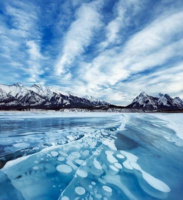 Abraham Lake e le spettacolari bolle di ghiaccio