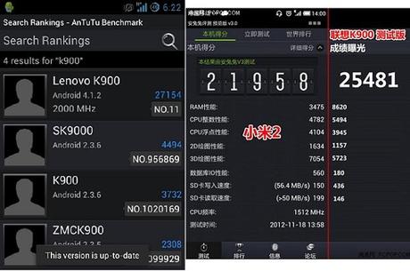 Lenovo IdeaPhone K900: Intel Atom Dual Core benchmark strepitosi