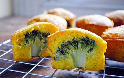 Muffin Buffi Broccoli e Farina di Mais