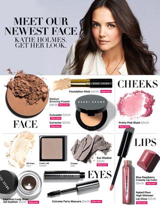 Katie Holmes per Bobby Brown Cosmetics