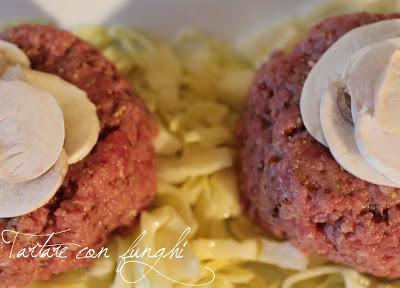 Tartare di manzo con funghi