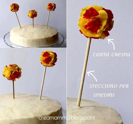 Torta all'arancia con frosting al limone