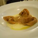 ricetta Tortelli di farina dolce (castagne) farciti con le pere su crema di pecorino