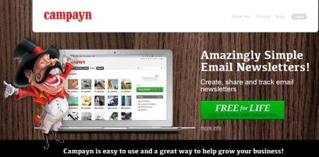 Campayn - servizio online gratuito per gestire l'invio di newsletter via email