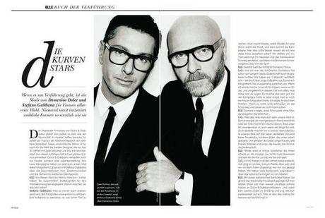 Domenico Dolce and Stefano Gabbana su Elle Germany