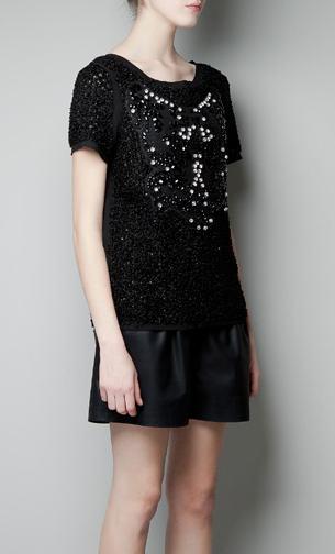 ZARA TOP PAILLETTES